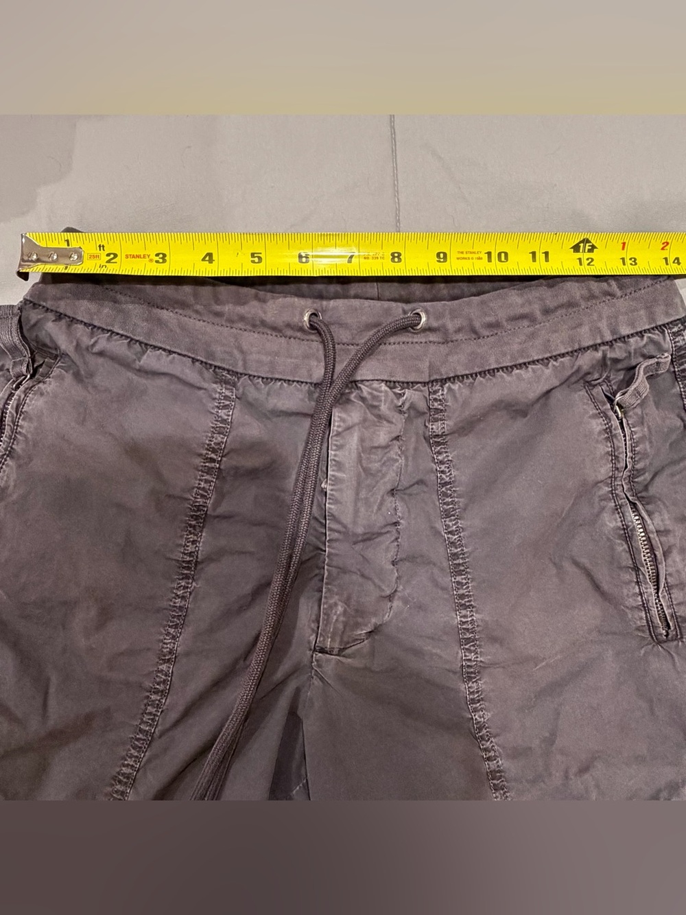 James Perse Charcoal Gray Cargo Drawstring Shorts - Picture 7 of 9